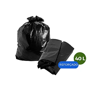 SACO LIXO PRETO 40LTS 59X62x0,8 KG