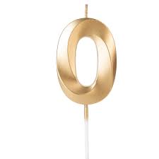VELA DESIGN DOURADA NUMERO 0