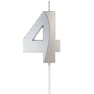 VELA DESIGN PRATA NUMERO 4