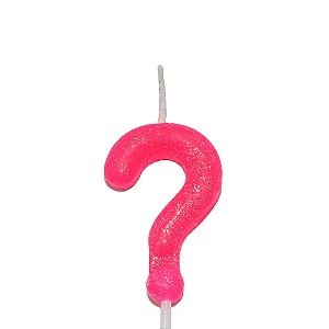 VELA ROSA NEON INTERROGACAO