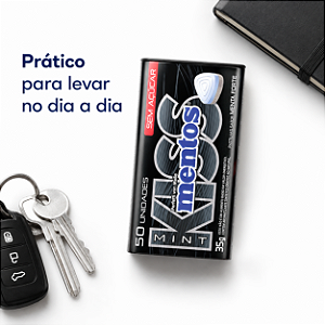 BALA MENTOS KISS LATA 35GRS MENTA FORTE