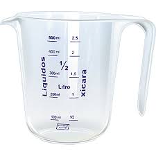 JARRA PLAST MEDIDORA TRANSP 500ML