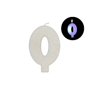 VELA LED BRANCA NUMERO 0