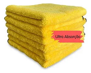 TOALHA MICROFIBRA AMARELA 38X59 CORTE A LASER AUTOMOTIVA UNIDADE