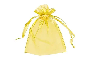 SACO ORGANZA DOURADO 10X12 PACOTE C/10 UNIDADES