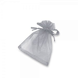 SACO ORGANZA PRATA 10X12 PACOTE C/10 UNIDADES