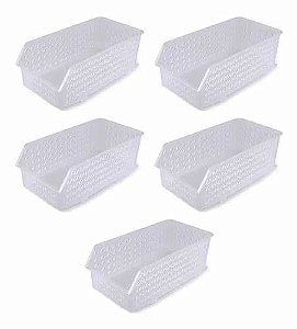 CESTINHA PLASTICA TRANSP ALTA P