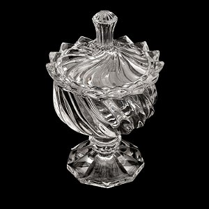 BOMBONIER POTICHE CRISTAL LINEARIS 9X14