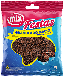 CONFEITO GRANULADO MACIO ESCURO MIX FESTAS 120G