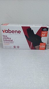 LUVA NITRICA INDUSTRIAL PRETA VABENE M 7,5 CX C/100 UN