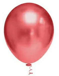 BALAO LISO N.5 METALICO VERMELHO C/25