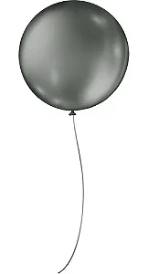 BALAO LISO N.5 METALIC CHUMBO C/25