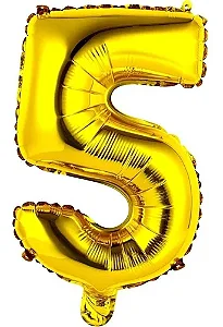 BALAO METALIZADO DOURADO 45CM N.5