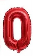 BALAO METALIZADO VERMELHO 45CM LETRA O