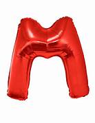 BALAO METALIZADO VERMELHO 45CM LETRA M