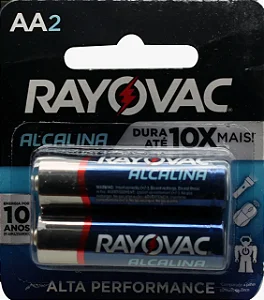 PILHA RAYOVAC ALCALINA AA C/2 UND