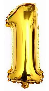 BALAO METALIZADO DOURADO 75CM N.1