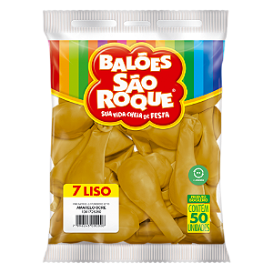 BALAO LISO 7 AMARELO OCRE C/50