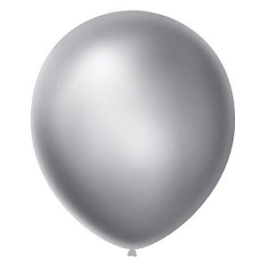 BALAO 7 CINTILANTE PRATA C/50 UNIDADES