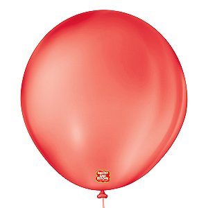 BALAO LISO 7 REDONDO VERMELHO QUENTE PCT C/50 UNIDADES