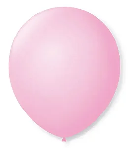 BALAO LISO 9 REDONDO ROSA BABY PCT C/50 UNIDADES