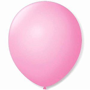 BALAO LISO 7 REDONDO ROSA BABY PCT C/50 UNIDADES
