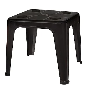 MESA PL APOIO C/PORTA COPO PRETA MOR