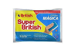 ESPONJA MAGICA SUPER BRITISH 100X67,5MMX30MM UNIDADE