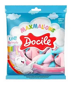 MAXMALLOWS UNICORNIO BAUNILHA/MORANGO RECHEADO 135GRS PCT
