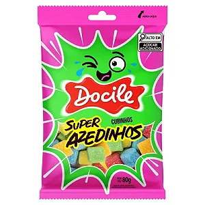 DOCIGOMA SUPER AZEDINHOS CUBINHOS DOCILE PCT 80GRS