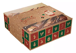 CAIXA BROWNIE C/CELOFANE NATAL KRAFT C/10 UNIDADES