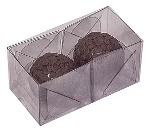 CAIXA BASIC 2 DOCES TRANSPARENTE PCT C/10 UND