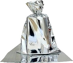 SACO PRESENTE 15X29 PRATA METAL C/50