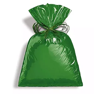 SACO PRESENTE 25X37 VERDE METAL C/50