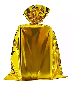 SACO PRESENTE 30X44 OURO METALICO C/50 UND