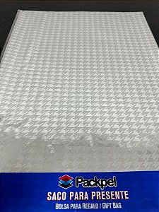 SACO PRESENTE 25X37 PRATA/DETALHE C/50