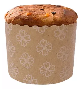 FORMA PANETONE KRAFT 7CMX6CM 100GRS C/10 UNIDADES
