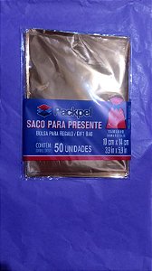 SACO PRESENTE 10X14 OURO METAL C/50