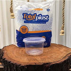 KIT POTE REDONDO C/ TAMPA 500ML C/24 UNIDADES