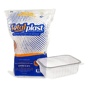 KIT 1000ML POTE RETANGULAR C/ TAMPA C/24