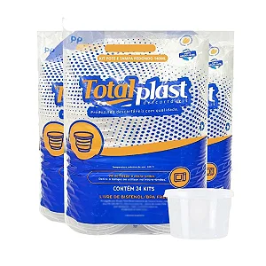 KIT POTE REDONDO C/ TAMPA 350ML C/24 UNIDADES