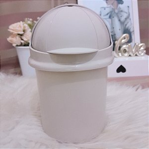 LIXEIRA PLASTICA RETRATIL 4,1 LITROS COR NUDE