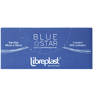 SACOLA 40X50 AZUL - BLUE STAR CX C/500