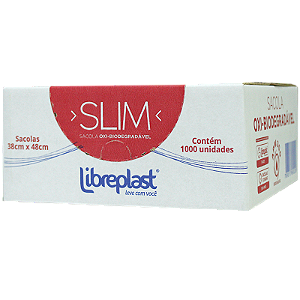 SACOLA 38X48 SLIM CX C/1000 PESO C/ CX 3KG