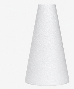 CONE EM ISOPOR MACIÇO 14CM X 8CM 1 UNIDADE