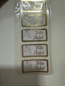 ETIQUETA COMEMORATIVA N.5 COM 70 FELIZ NATAL 40X20MM