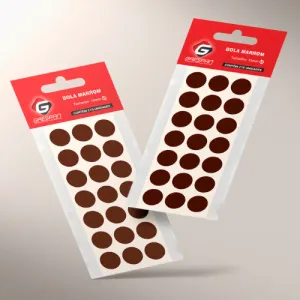 ETIQUETA ADESIVA BOLA BRONZE 15MM C/210 UND