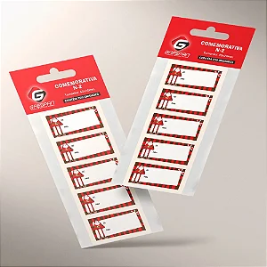 ETIQUETA COMEMORATIVA N.2 RETANGULAR TEMA NATAL C/100 UND