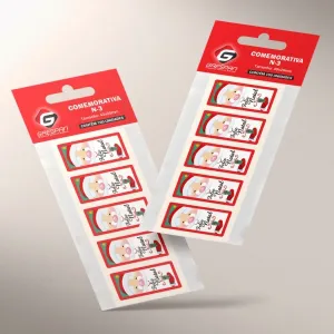 ETIQUETA COMEMORATIVA N.3 RETANGULAR TEMA NATAL C/100 UND