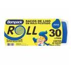 Saco de lixo azul resistente 30lt c/40